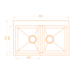 Vantole Granit Eviye Çift Hazneli Antrasit