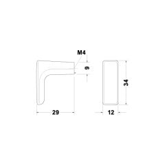 Hafele Düğme Kulp H2130 12mm Parlak Krom