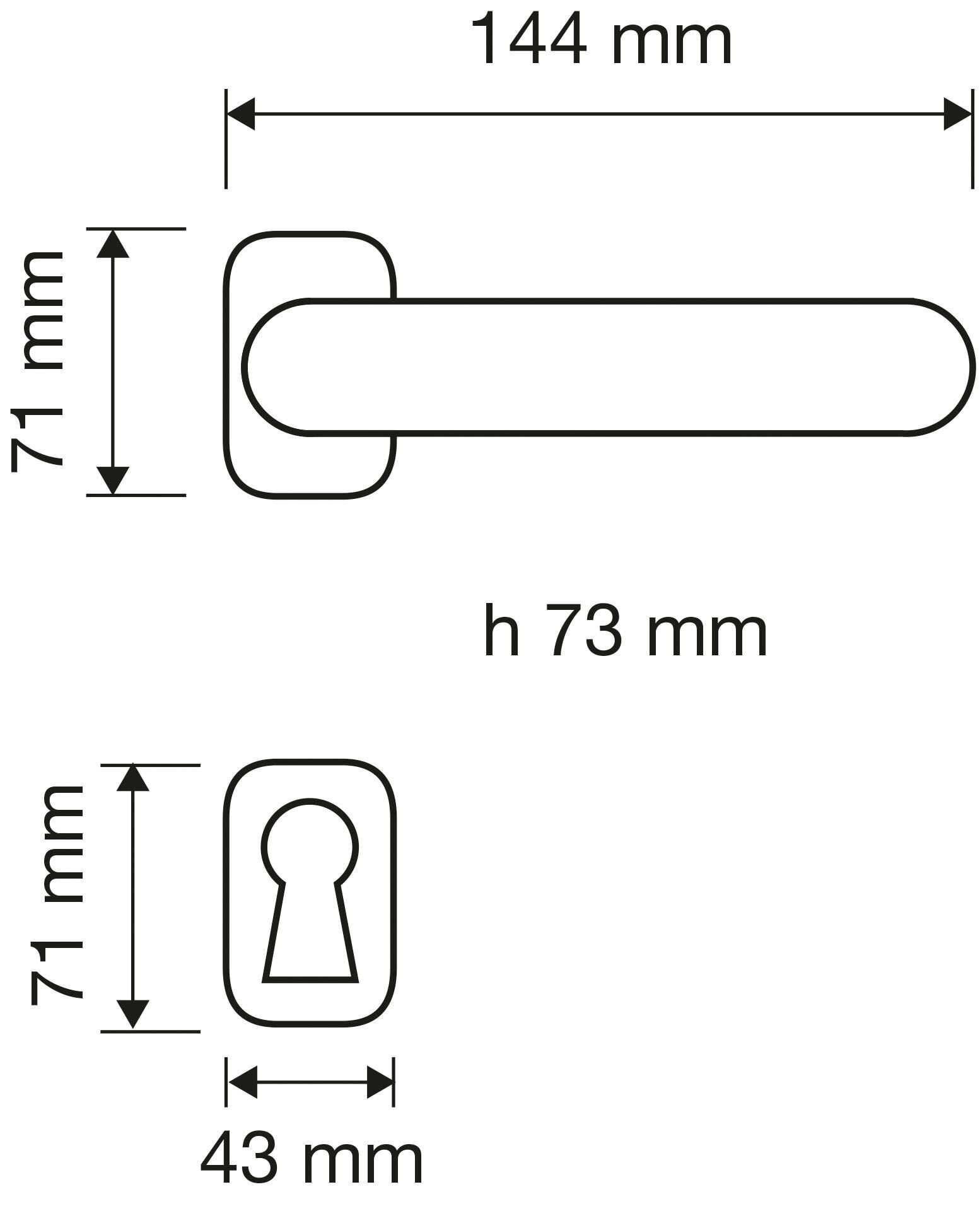 Aida Kapı Kolu Patine Mat Barelli(Yale)