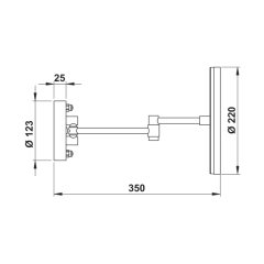 Hafele Işıklı  Ayna 220x350x220mm Parlak Krom Renk