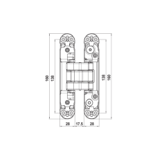 Hafele Gizli Menteşe CDH 80K 100Kg Bronz