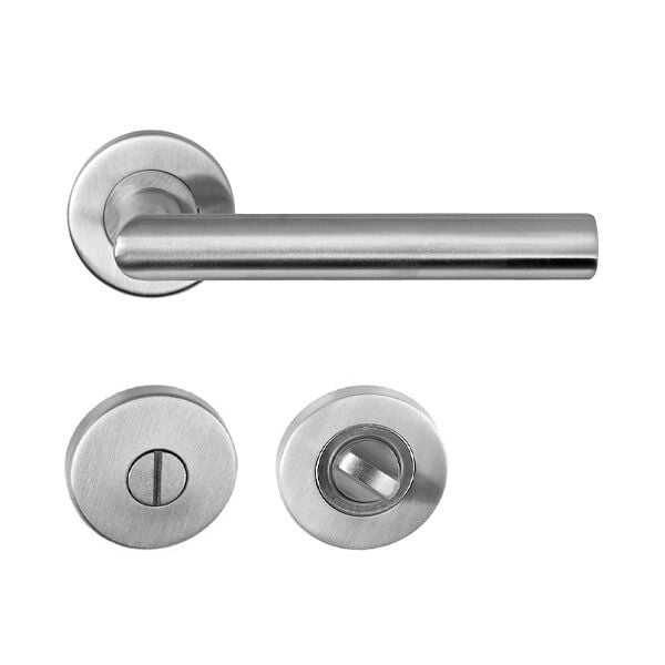 Hafele Kapı Kolu Seti Werner II-M  WC Paslanmaz Çelik Mat