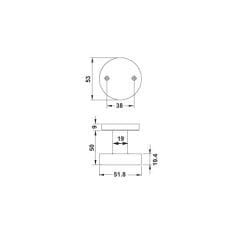 Hafele ROND II Mat Siyah Renk Topuz Kol
