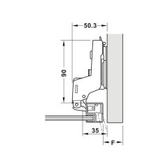 Hafele Metalla 310 A/SM 110° Yavaşlatıcılı Nikel Renk Tas Menteşe