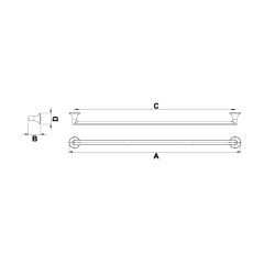 Hafele Mobilya Kulpu Stark 320mm Parlak Rose