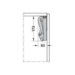 Hafele Space 1.11 Model E Gri/Nikel (25 Set)