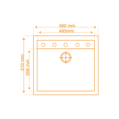 Vantole Granit Eviye Tek Hazneli 540x440mm Beyaz