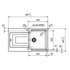 Franke Granit Eviye ve Batarya Kampanyası UBG 611-86 Bianco