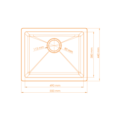 Vantole Granit Eviye Tek Hazneli Siyah