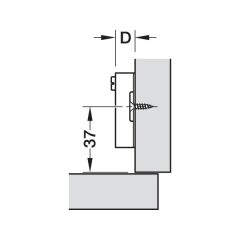 Hafele Metalla 50 H Taban, Sürerek Vidalı 0mm