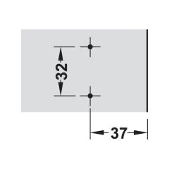 Hafele Metalla 50 H Taban, Sürerek Vidalı 0mm