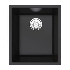 Vantole Granit Eviye 440x380mm Tek Gözlü Siyah