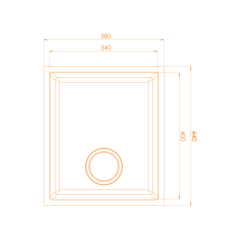 Vantole Granit Eviye 440x380mm Tek Gözlü Gri