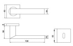 Hafele PROFIT II-Kol Seti Banyo Tipi (WC) Mat Siyah