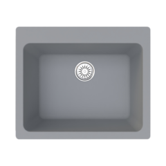 Vantole Granit Eviye 610x510mm Tek Gözlü Gri