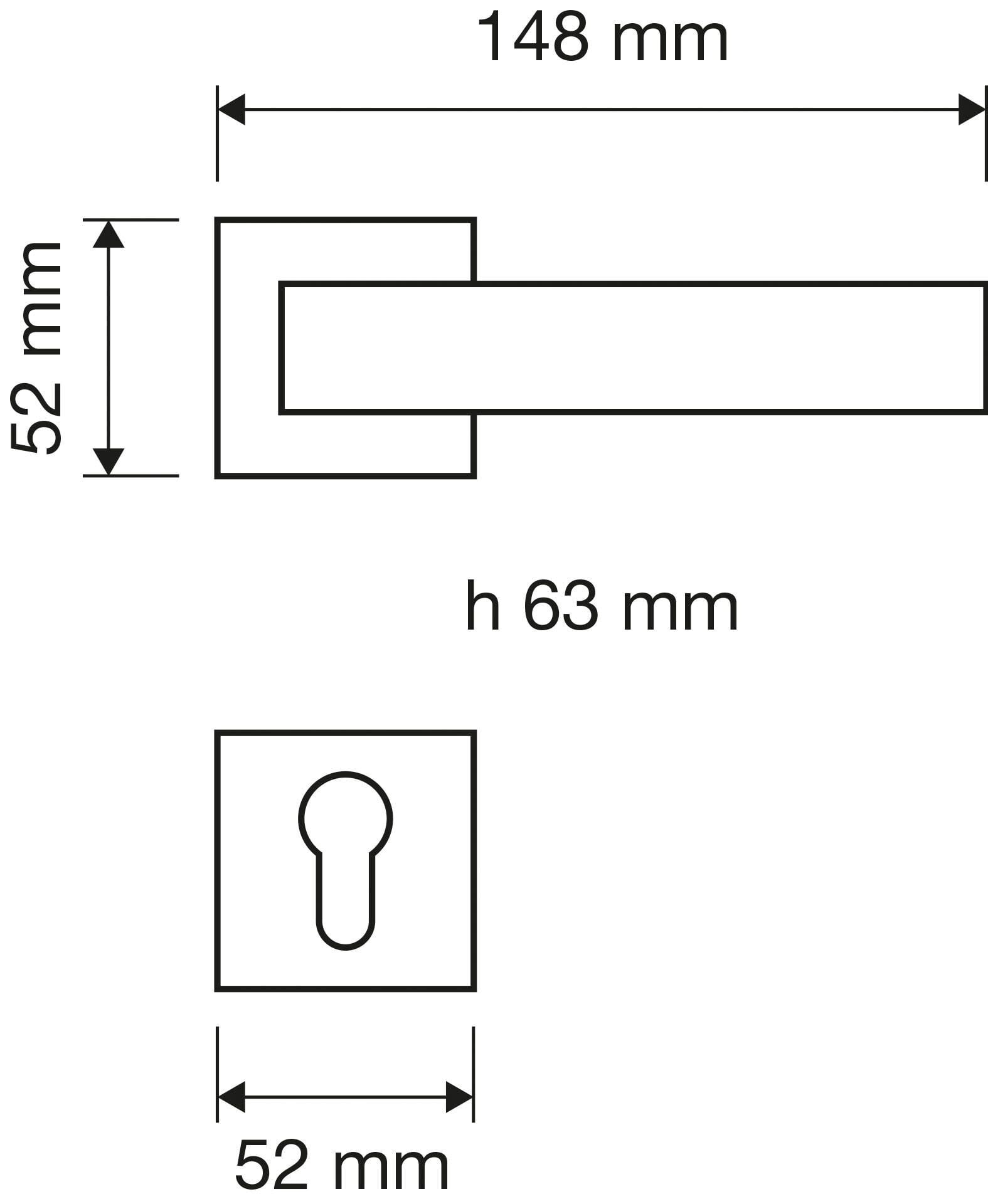 Frida Kapı Kolu Bronz Mat Barelli(Yale)
