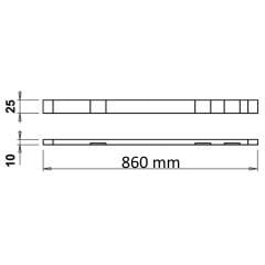 Hafele MYMODUS Raf Altı Aydınlatma Alüminyum 860mm