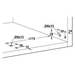 Hafele SWINGFRONT 20 FB Hareket mek. seti 600mm