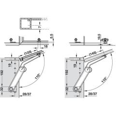 Hafele Maxi Makas Seti C 37mm, Nikel Renk