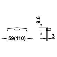 Hafele SWINGFRONT 24 FB Bağlantı profili kapağı (1 Çift)
