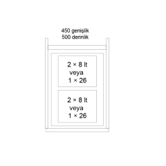 Hafele One2Five Asma Çerçevesi 450mm (Moovit)