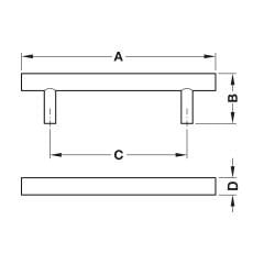 Hafele LINDSEY III Mat Siyah Renk 160 mm Akslı Kulp