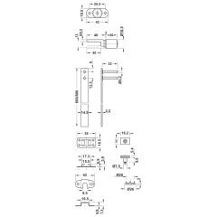 Hafele ECONO 600 mm Merkezi Çevirmeli Kilit