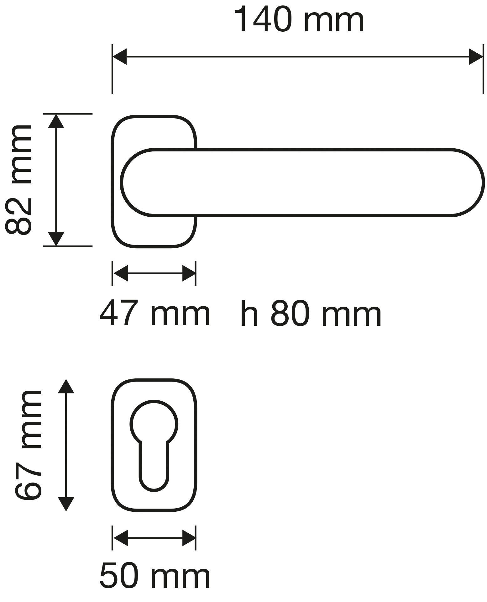 Ninfa Porselen Kapı Kolu Patine Mat Barelli(Yale)