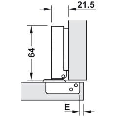 Hafele Concealed Hinge Metalla SM Kombi 110°