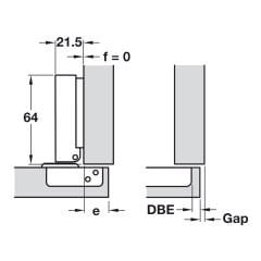 Hafele Concealed Hinge Metalla SM Kombi 110°