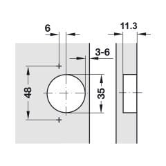 Hafele Concealed Hinge Metalla SM Kombi 110°