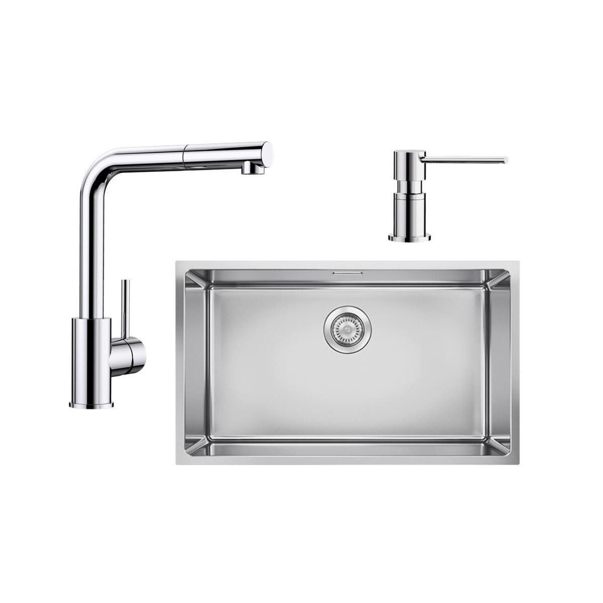 BLANCO QUATO 700-U Evye Seti - MILA - S Krom Batarya + LATO Krom Sabunluk