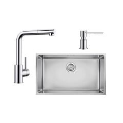 BLANCO QUATO 700-U Evye Seti - MILA - S Krom Batarya + LATO Krom Sabunluk