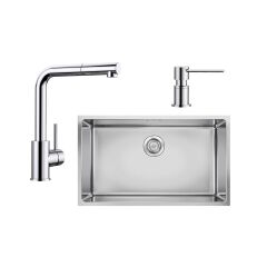 BLANCO QUATO 700-U Evye Seti - MILA - S Krom Batarya + LATO Krom Sabunluk