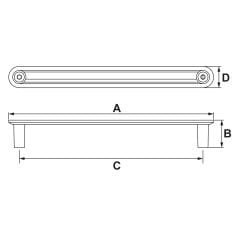 Hafele OLY Paslanmaz Çelik Renkli 128 mm Akslı Kulp