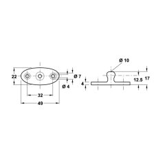 Hafele Lift-O-Mat Ahşap İçin Gövde Bağlantı Parçası