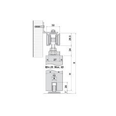 Hafele Slide 80-P Ahşap Kayar Kapı Seti 80kg