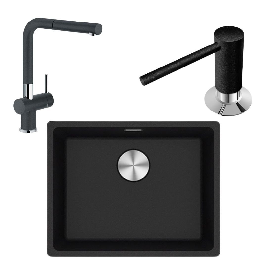 Franke Granit Eviye Batarya Sabunluk Kampanyası Maris Mrg 110-52 Nero