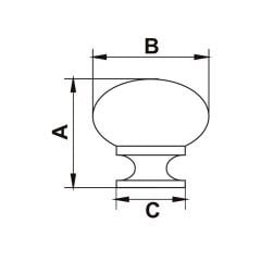 Hafele CLAUS II Mat Siyah Renk 19 mm Düğme Kulp