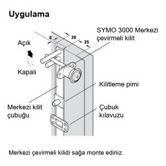 Hafele Symo Keson Kilit Çubuğu 600mm