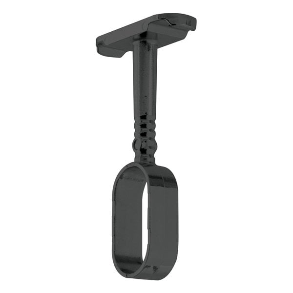 Hafele Askı Borusu Flanşı Oval Üst Panele Monte Mat Siyah Zamak 16Mm