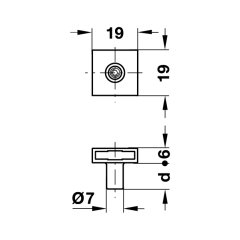 Hafele Kilitleme Pimi 9mm, Nikel