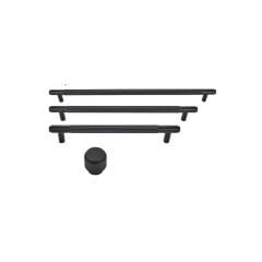 Hafele VERONA II Mat Siyah Renk 224 mm Akslı Kulp