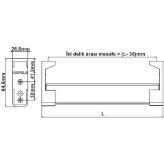Hafele Işıklı askı borusu elekt. krom/bey 662mm