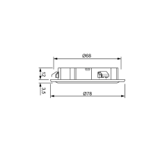 Hafele Passepartout spot 12V,3000K,ant.brnz