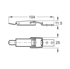 Hafele Gergi Kilidi Çelik Galvaniz 104mm