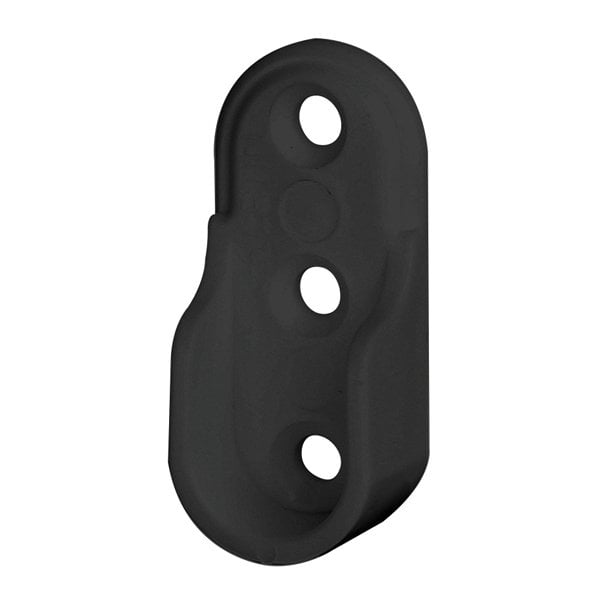 Hafele Askı Borusu Flanşı Oval Mat Siyah Plastik 21,4Mm (10 ADET)