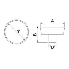 Hafele AURE Mat Siyah Renk 30 mm Düğme Kulp