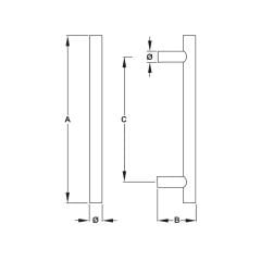 Hafele STEVEN 30 Mat Siyah Çekme Kol
