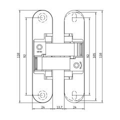 Anselmi AN 150 3D Gizli Menteşe Satin Nikel